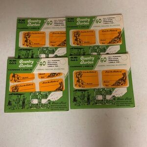 New Old Stock Vintage Country Gardens Canning Labels Set 160 Labels